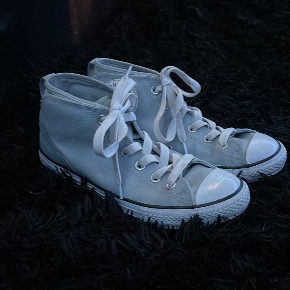 Grey ankle cut converse Size 5